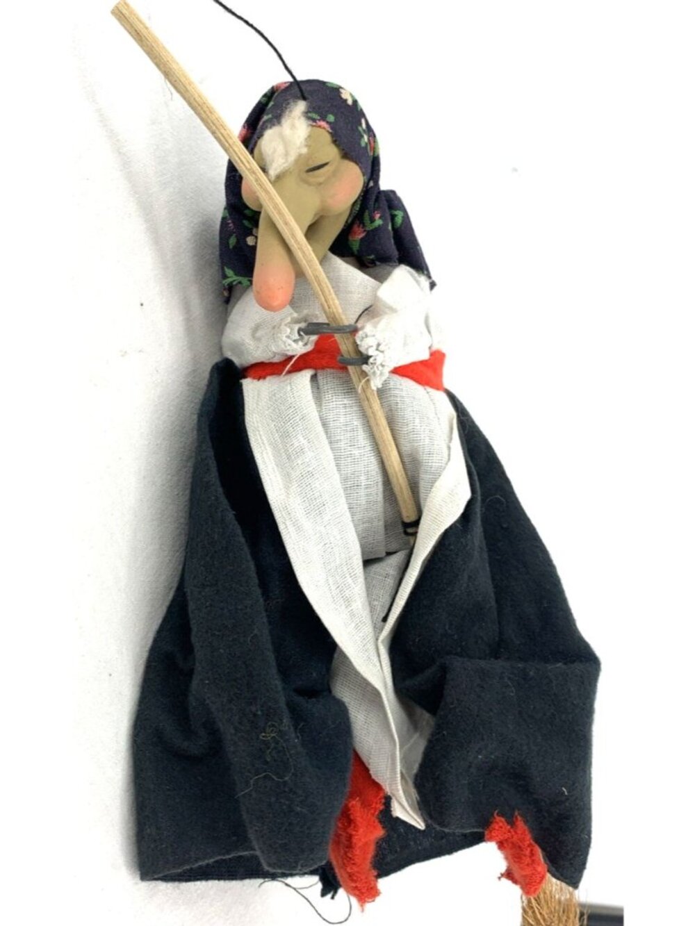 Norwegian Kitchen Witch Handmade Hanging Primitive Folk Art Doll Figure 12"